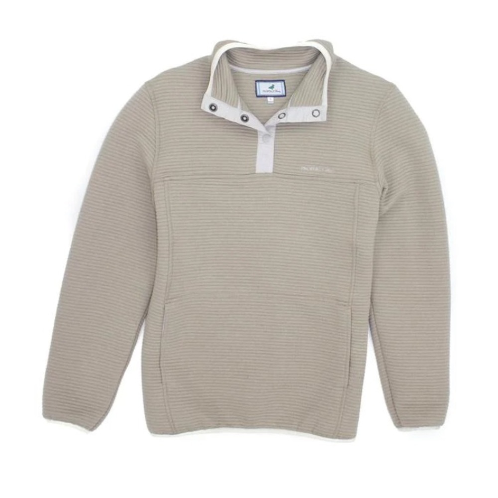 PROPERLY TIED Boys Half Pullover Gray/Taupe Youth Small